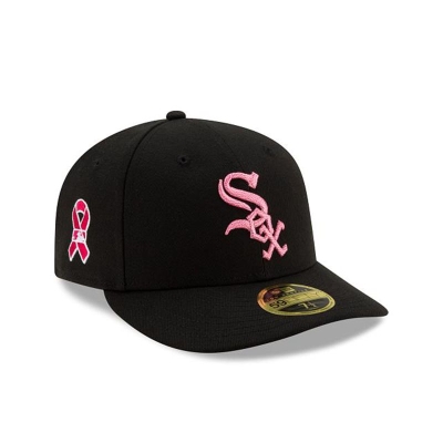 Black Chicago White Sox Hat - New Era MLB Mother's Day Low Profile 59FIFTY Fitted Caps USA8532967